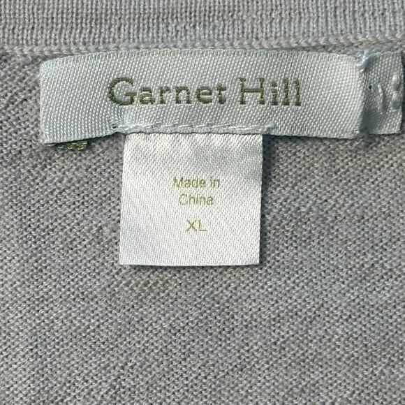 Garnet Hill Gray and Blue Cardigan XL - Picture 2 of 5